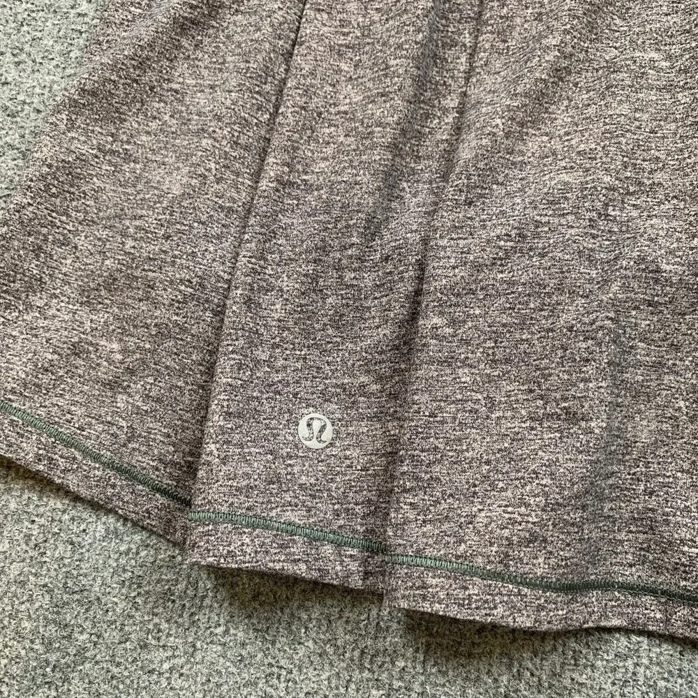 Lululemon Skort Womens 8 Grey Black Pace Rival A Line Running Tennis Pull On